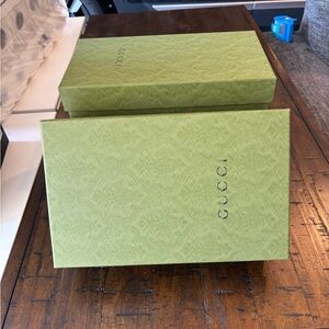Gucci Olive Green Embossed Box Authentic